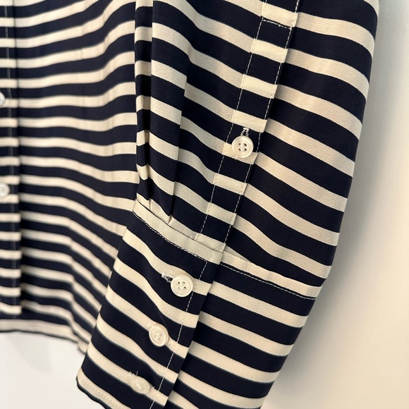 J Crew Striped Silk Blouse - Picture 6 of 7